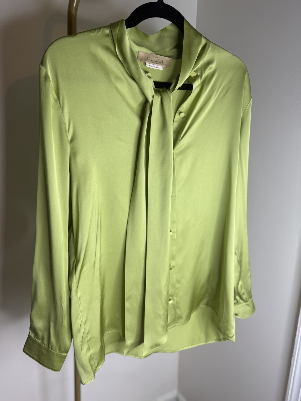 Gucci Employee Uniform Silk Blouse NWT Rare Archive Piece Size 42 - Picture 10 of 10